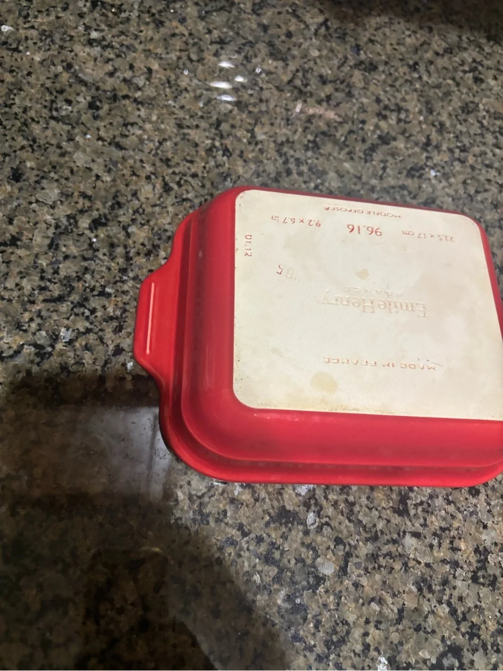 Emile Henry burgundy  stoneware Bake Dish